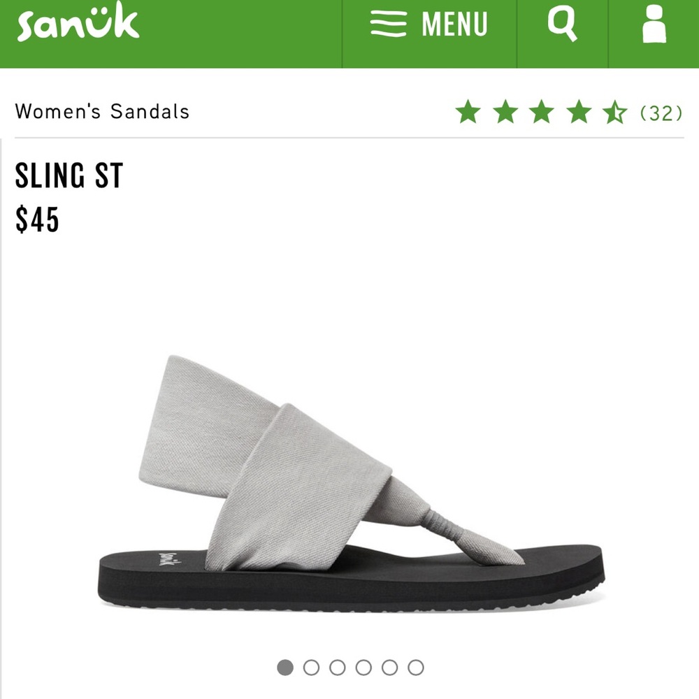 Size 7 Sanuk Sling Flip Flop